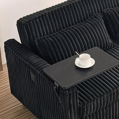 Canapé coulissant avec plateau mobile et ports USB