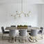 Andea 7-Lights Sputnik Modern Linear Bubble DIY Chandelier With Clear Glass Shade
