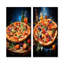 Delicieuse Vegi Pizza Pleasures - Ensemble de salon mural pizza 2 pièces-1012015000-1012015005