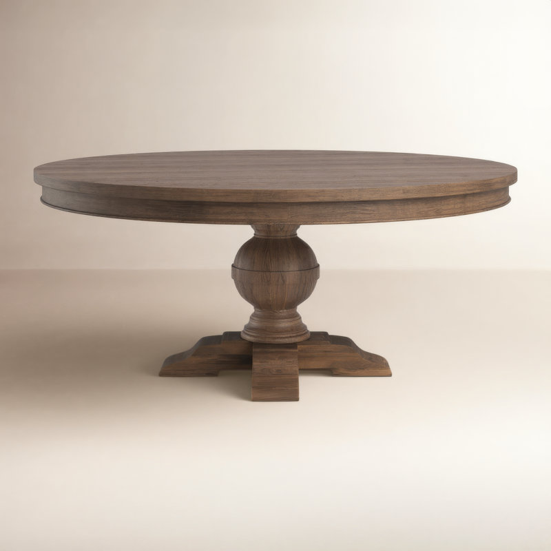 Table de salle à manger Marlowe, H 31 po x l 60 po x P 60 po, Teck vieilli