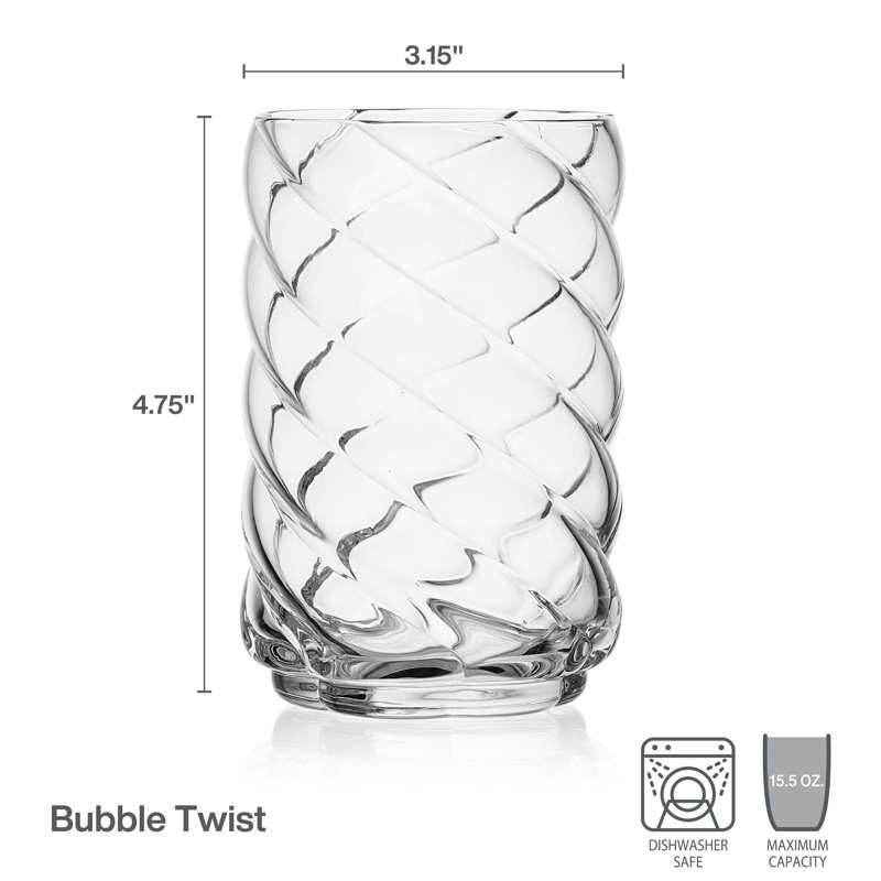 Ensemble de 5 verres à billes Mikasa, Clear