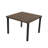 Tansi 37.25" W Square Metal Outdoor Dining Table