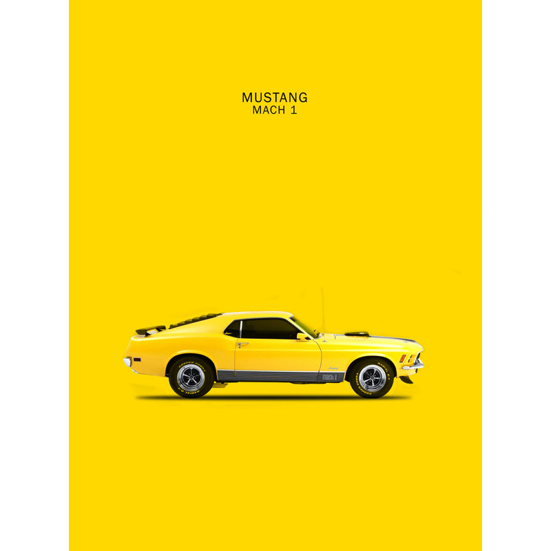 «Ford Mustang Mach1 1970» par Mark Rogan, reproduction sur toile tendue, H 16 po x l 12 po