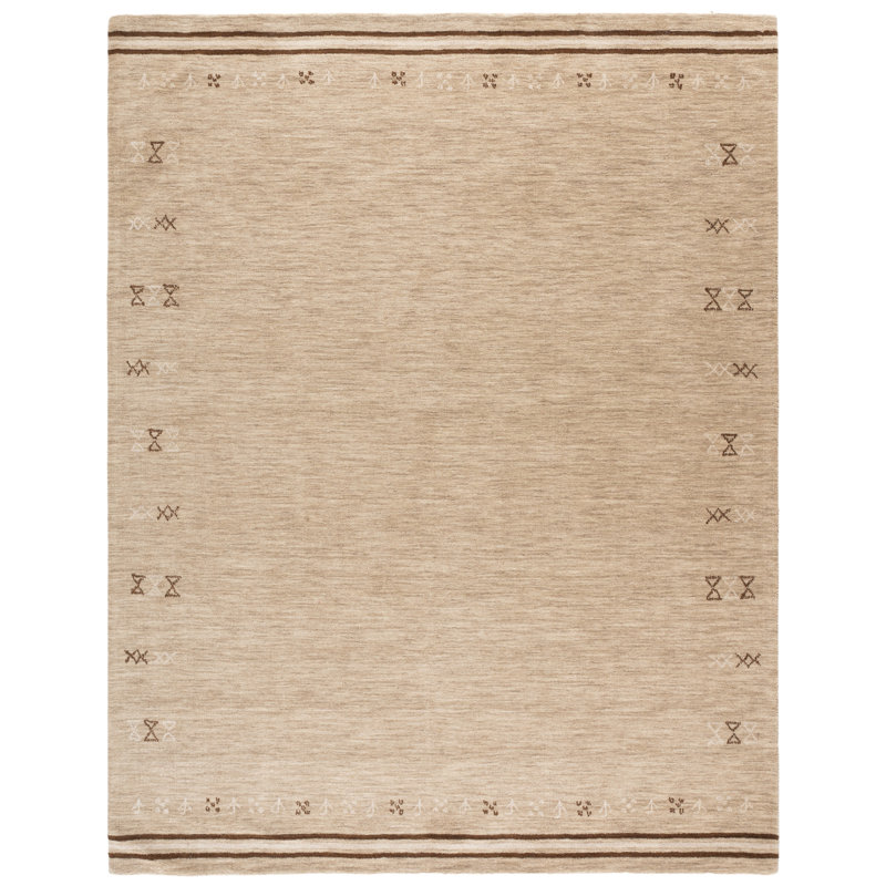 Tapis d'intérieur en laine tissé à la main Himalaya, Rectangle 8 pi 0 po x 10 pi 0 po