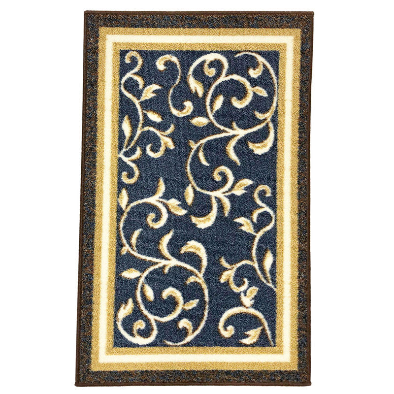 Tapis d'entrée 30 po x 20 po Middleway Stair, Bleu marine