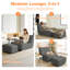 Grand pouf poire en mousse mémoire de forme avec repose-pieds et canapé de sol relaxant en fausse fourrure pour adultes, gris foncé-923087792