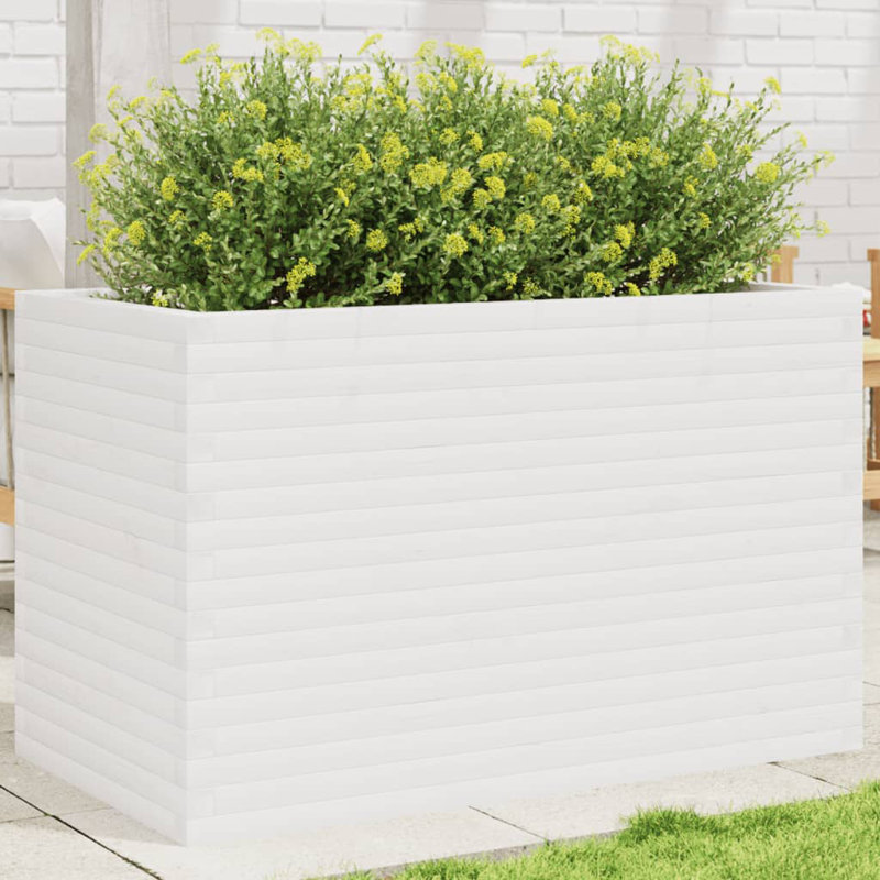 Amiela Planter Box, 68.5cm H x 110cm W x 60cm D, White