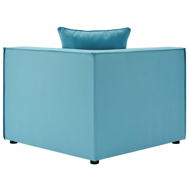 Saybrook Outdoor Patio Upholstered 10-Piece Sectional Sofa, Turquoise