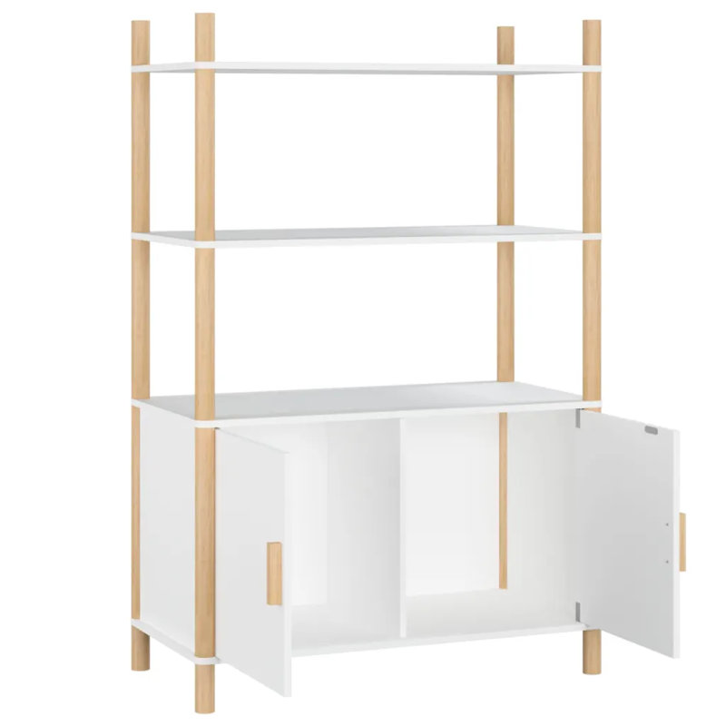Lede 80cm Sideboard, White, 121cm H x 80cm W x 40cm D