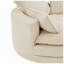 Fauteuil demi-tonneau en velours côtelé l 57,5 po x P 56,5 po x H 35,25 po Omni