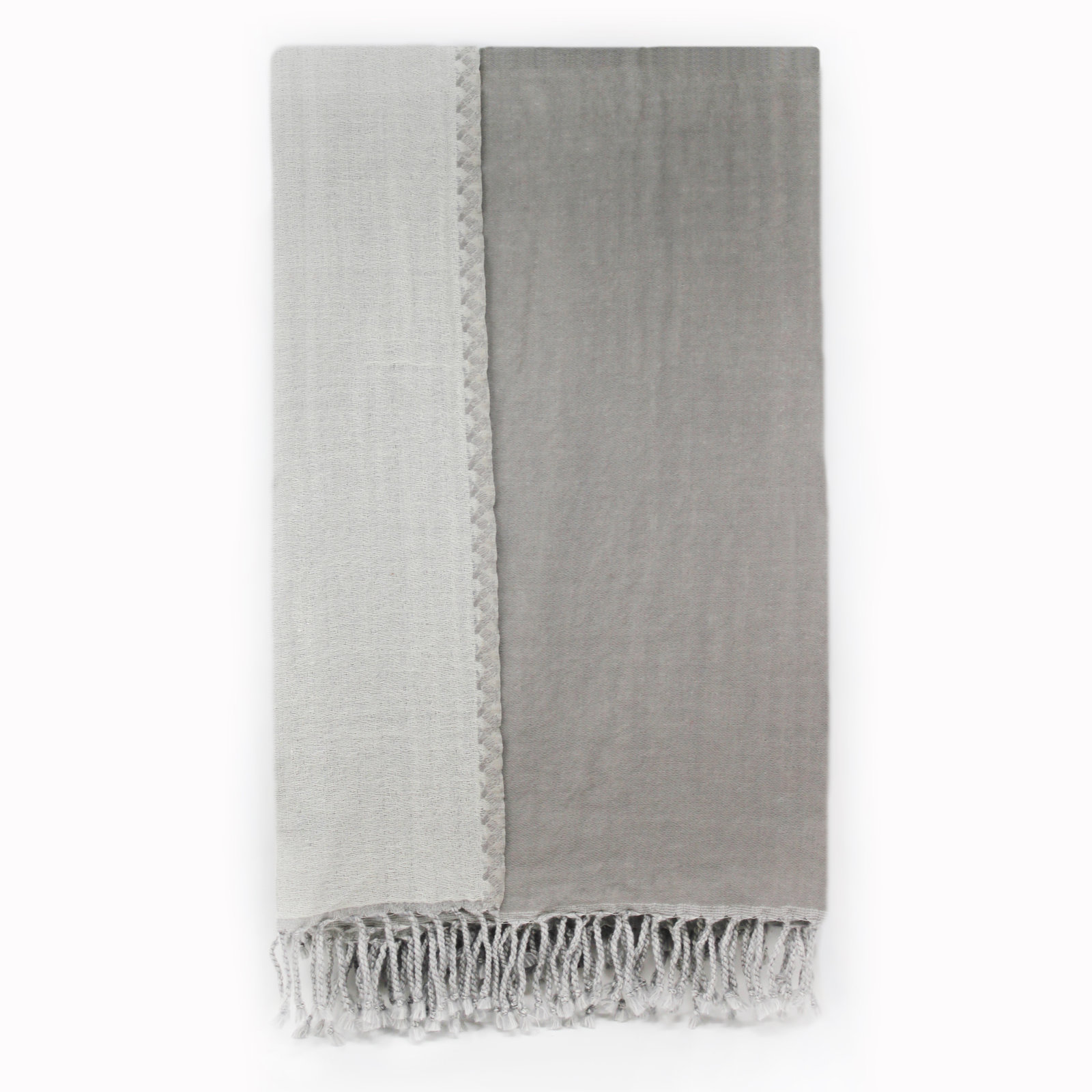 Barina Wool Throw Blanket, Gray
