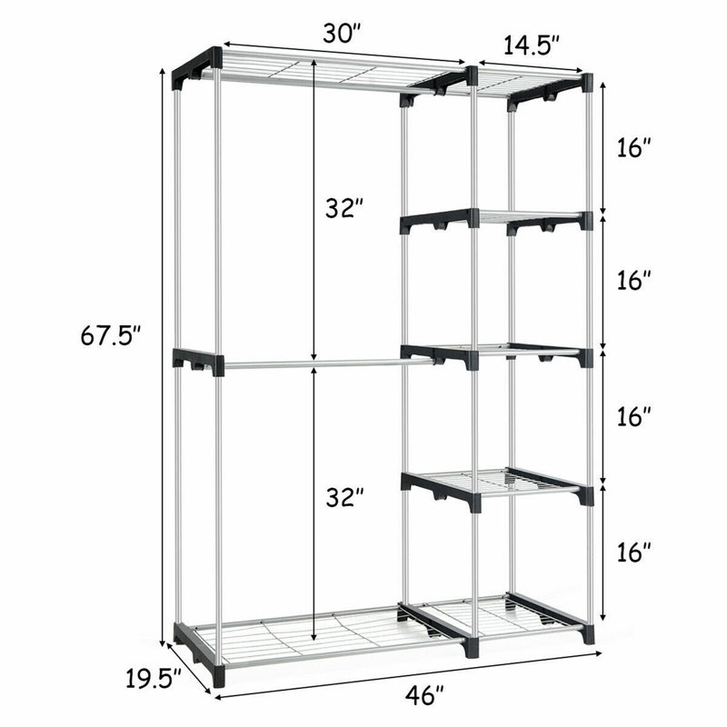 Supports à vêtements l 46 po Lindquist