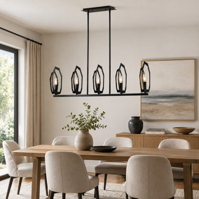 Luminaire chandelier 5 lumières (ampoule non incluse)