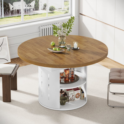 43.3''-59'' Extendable Round Dining Table For 4-6
