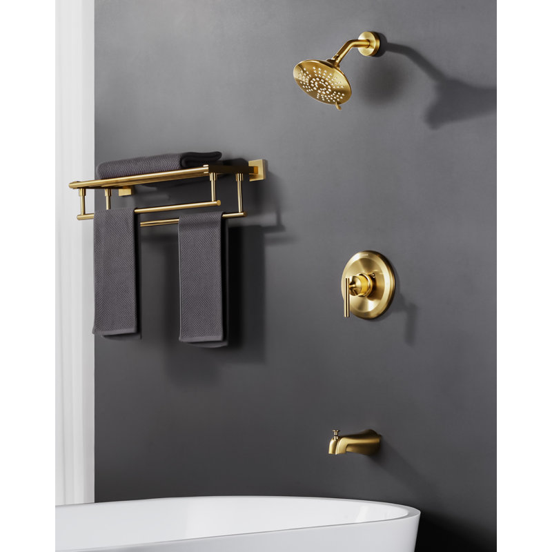 All-In-One Kit with Rough in-Valve, Gold