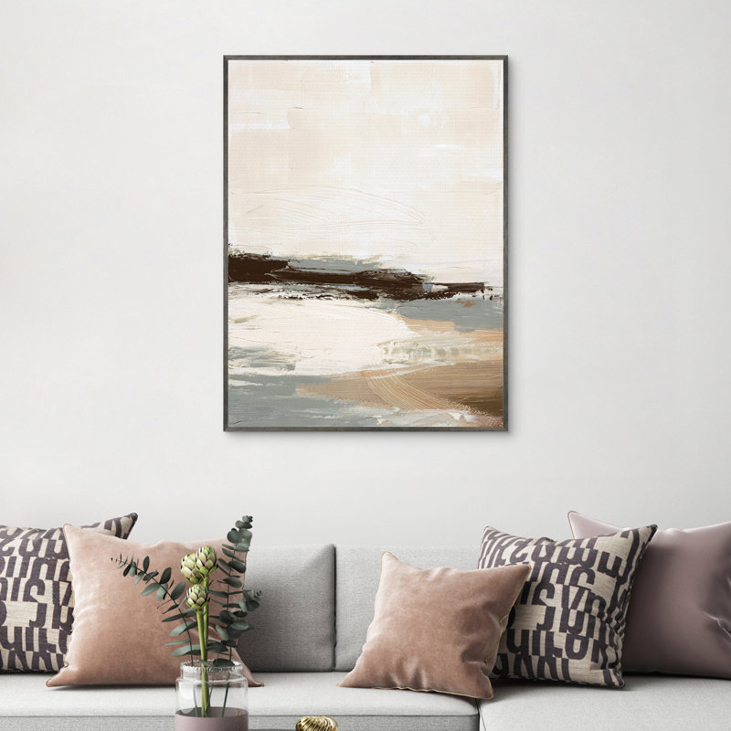 «Earth Tone Abstracted Landscape 1» par Willowbrook, art mural encadré
