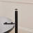 30.9"Wide Upholstered Round Ottoman Coffee Table Foot Rest With Black Metal Legs-1476237252