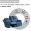 Causeuse inclinable manuelle de 73,5 po avec console centrale - dossier divisé, deux porte-gobelets et rangement-530619867