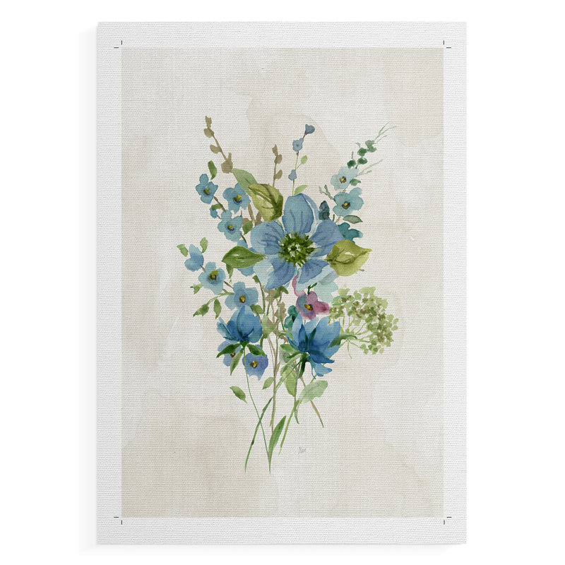 Bouquet de bleu II - Impression sur toile seulement - NON-CADRE, H 18 po x l 12 po