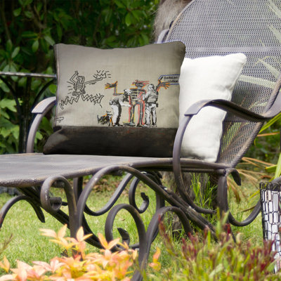 Outdoor Reversible Throw Pillow