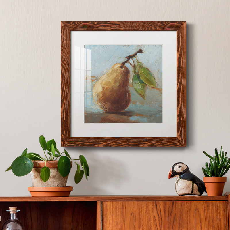 Impressionist Fruit Study II - reproduction encadrée de qualité supérieure - prête à être accrochée, Papier encadré érable