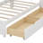 Twin Size Wood Platform Bed With Bookcase Headboard And 2 Side Drawers, Bed Frame With Built-In Downlight And Charging Station-1993347478