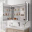 Medicine Cabinet with LED Vanity Mirror, Anti-Fog, Dimmable, Recessed or Surface Mount