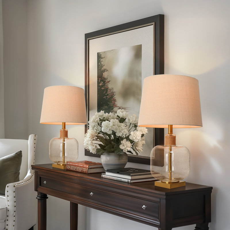 Lampe de table en verre Arnita