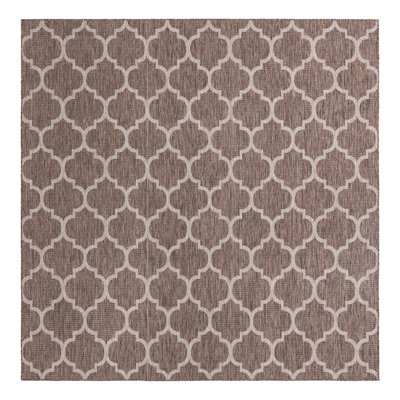 Hampstead Geometric Brown Indoor/Outdoor Area Rug