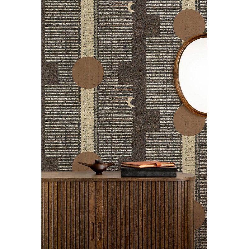 Inyanga Wallpaper, Non-Pasted, Cocoa, Faux Grasscloth