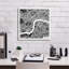 "Epic Graffiti" London Map Black "par Laura Marshall, art mural sur toile-102879791