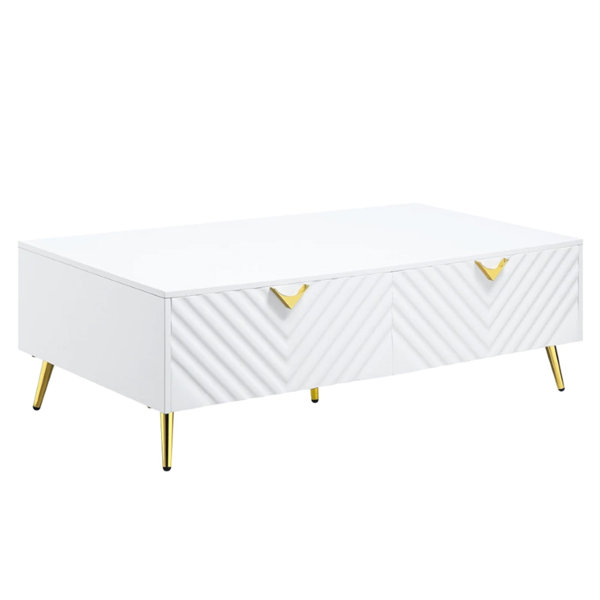 Everly Quinn Solid Wood Top Coffee Table - Wayfair Canada