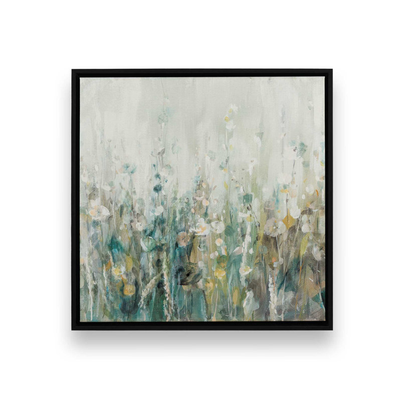 Motif de fleurs sauvages, H 12 po x l 12 po x P 1,25 po, Toile tendue, 1