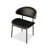 Black Solid back side Chair(Set of 2)