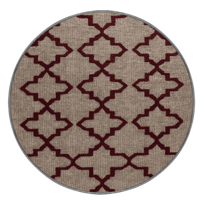Tapis gris en treillis lavable à la machine