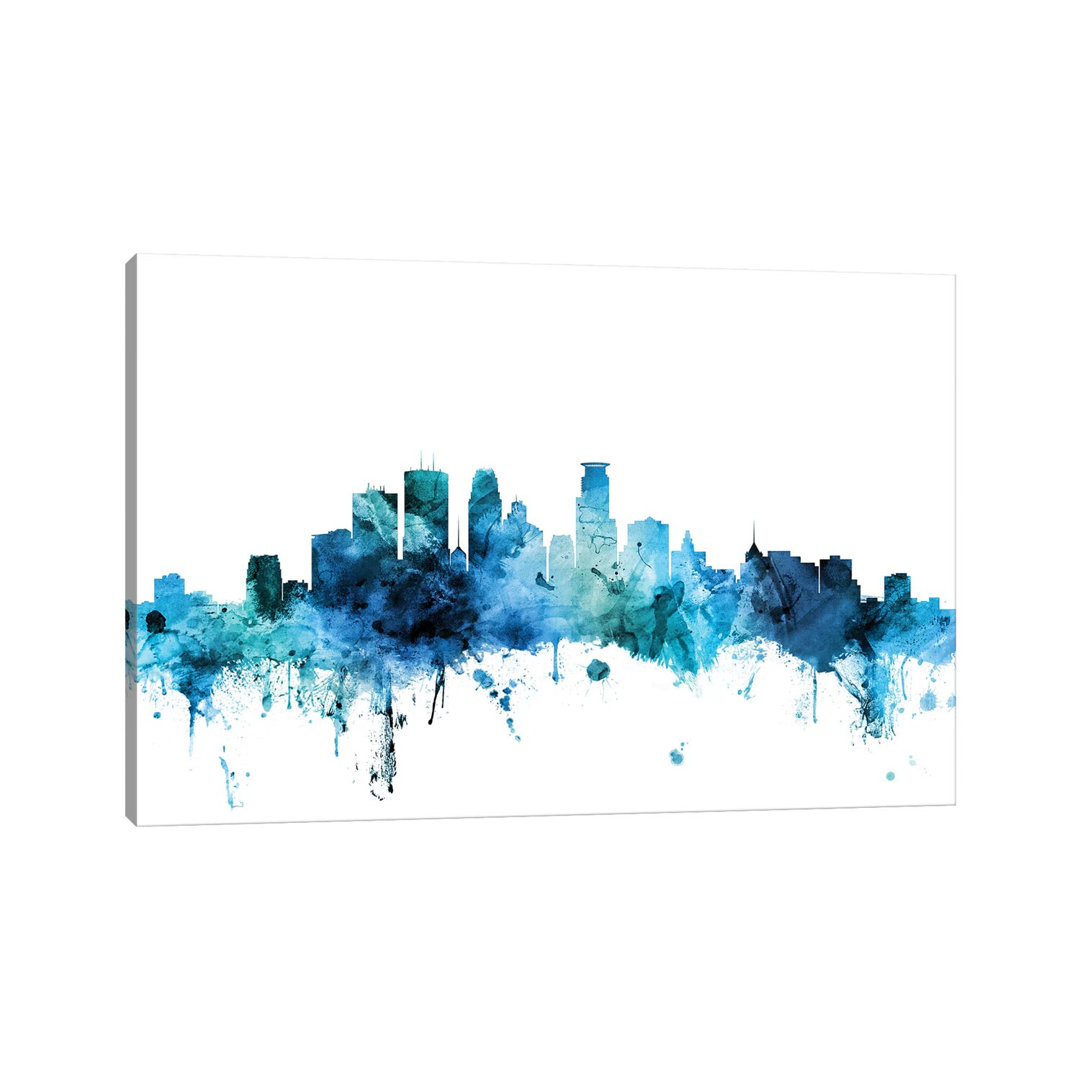 Minneapolis, Minnesota Skyline by Michael Tompsett - Wrapped Canvas Gallery-Wrapped Canvas GiclÃ©e
