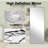 Double-sided  Glass Mirror and Solid Manufactured Wood Sliding Barn Door with Installation Hardware Kit-105075635