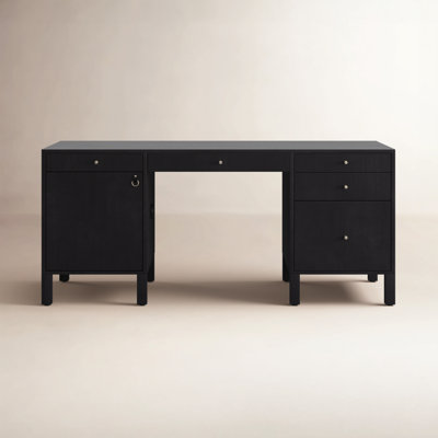Kenzie Solid Wood Top Executive Desk