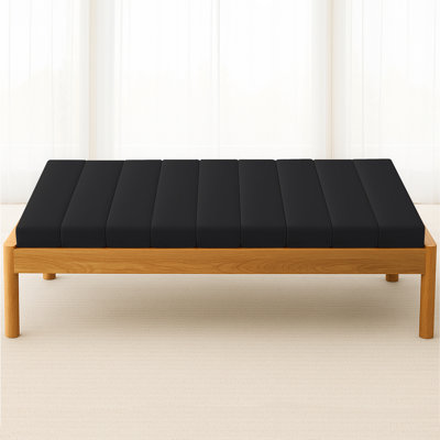 Premium 2.6" H Custom Waterproof Fleece Bay Window Bench Cushion, High-Density Foam, Pet-Scratch Resistant, Indoor/Outdoor – Cushion Only by Hokku Designs