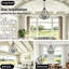 4-Light Modern Eades Diamond Shape Dining Room Pendant Light Fixture For Foyer Kitchen Island Entryway Staircase-489908950