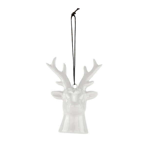 Figurine suspendue tête de cerf en céramique