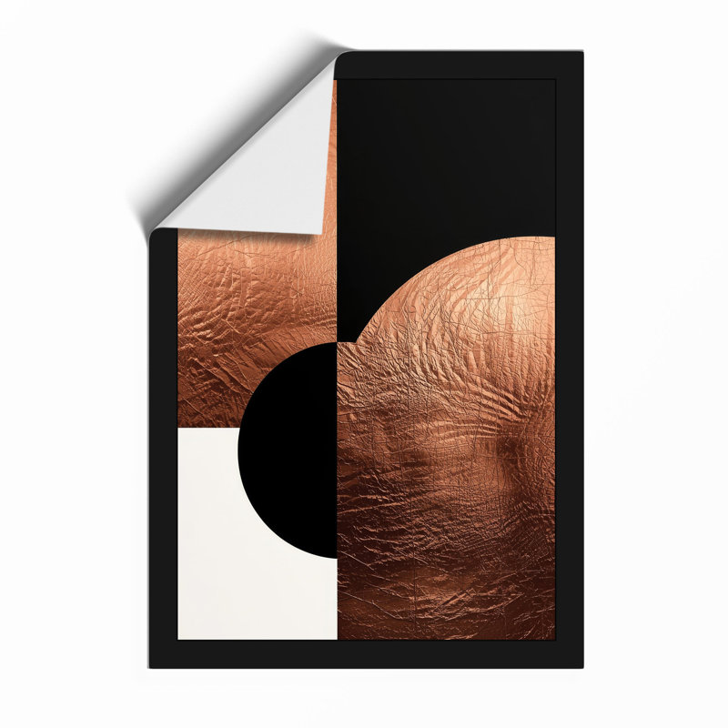 Metallic Ripples Minimalist - Framed Print, A4 - 29.7 x 21.0 cm, Unframed