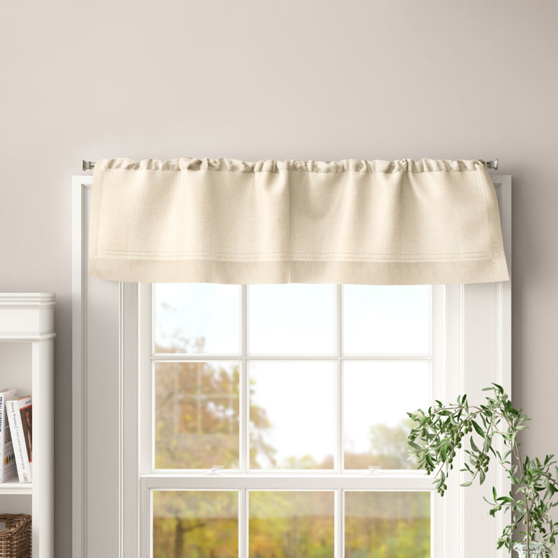 Reade Tailored Window Valance, Ivory