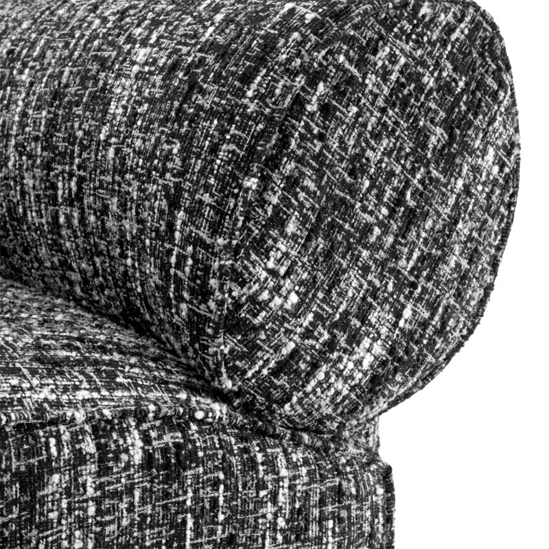 Urbano Side Chair, Boucle Sonata Black Polyester Blend