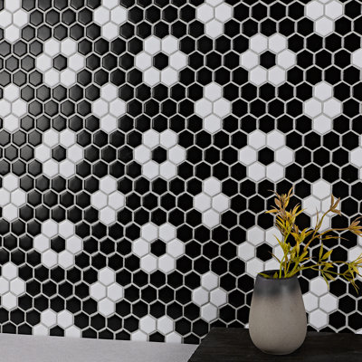 Carreau de mosaïque en porcelaine nid d'abeille pour mur et plancher