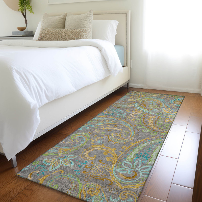 Tapis intérieur / extérieur Kinslee, Tapis de couloir 2 pi 3 po x 7 pi 6 po
