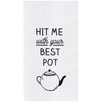 Serviette à main brodée Best Tea Pot