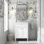 Meuble-lavabo 24 po avec 2 portes et tiroir escamotable, armoire de rangement de salle de bain avec lavabo, portes à fermeture en douceur avec organisateurs-837457897