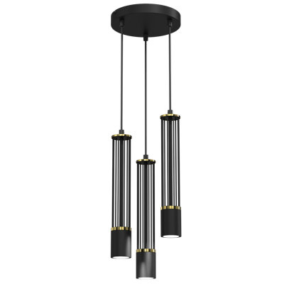 Bryahna 3 - Light Black Cluster Pendant