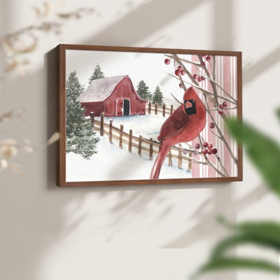 Collection Winter Cardinal A - Reproduction encadrée - Restickable